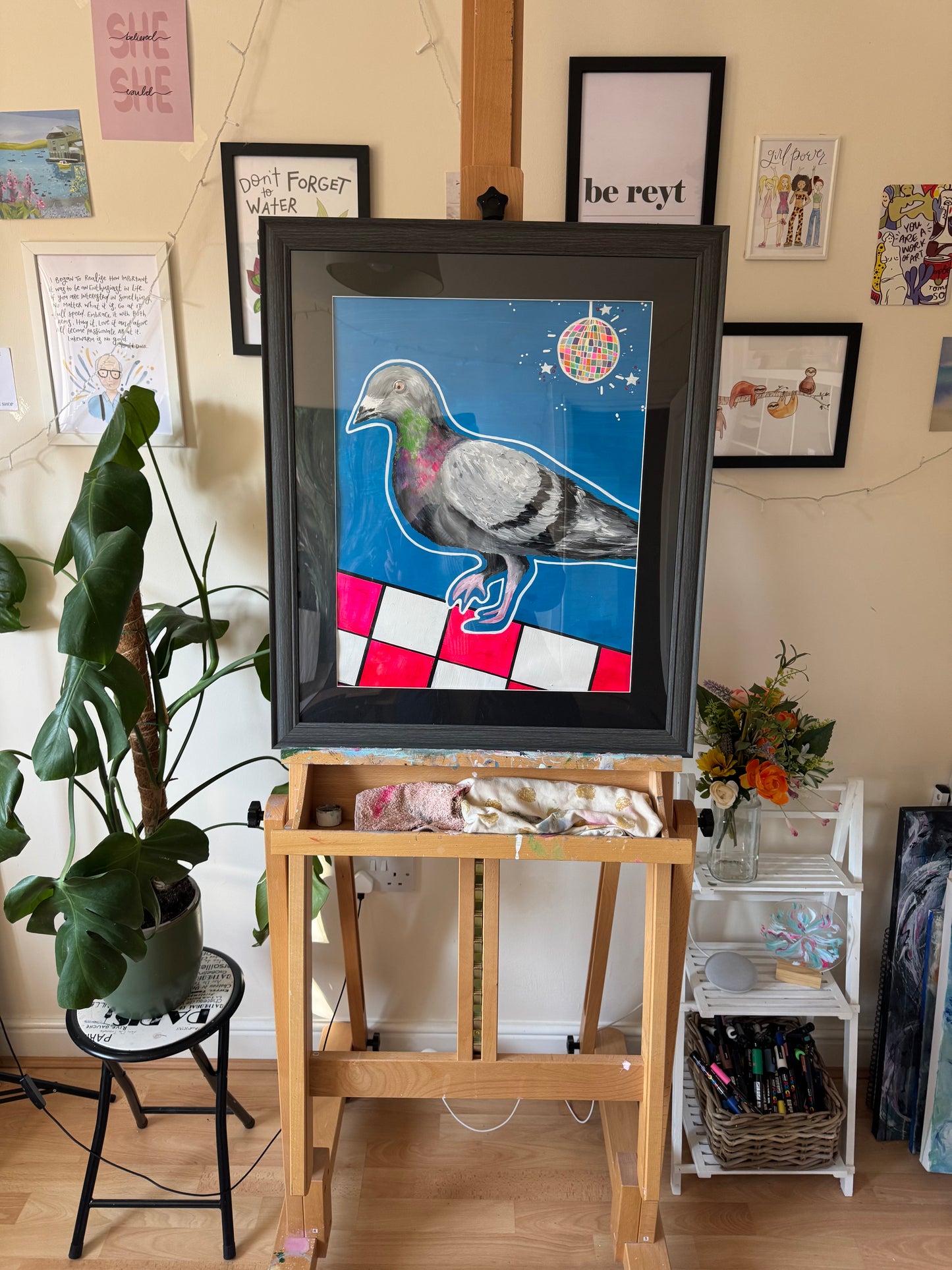 ‘Disco Pigeon’ Original Painting
