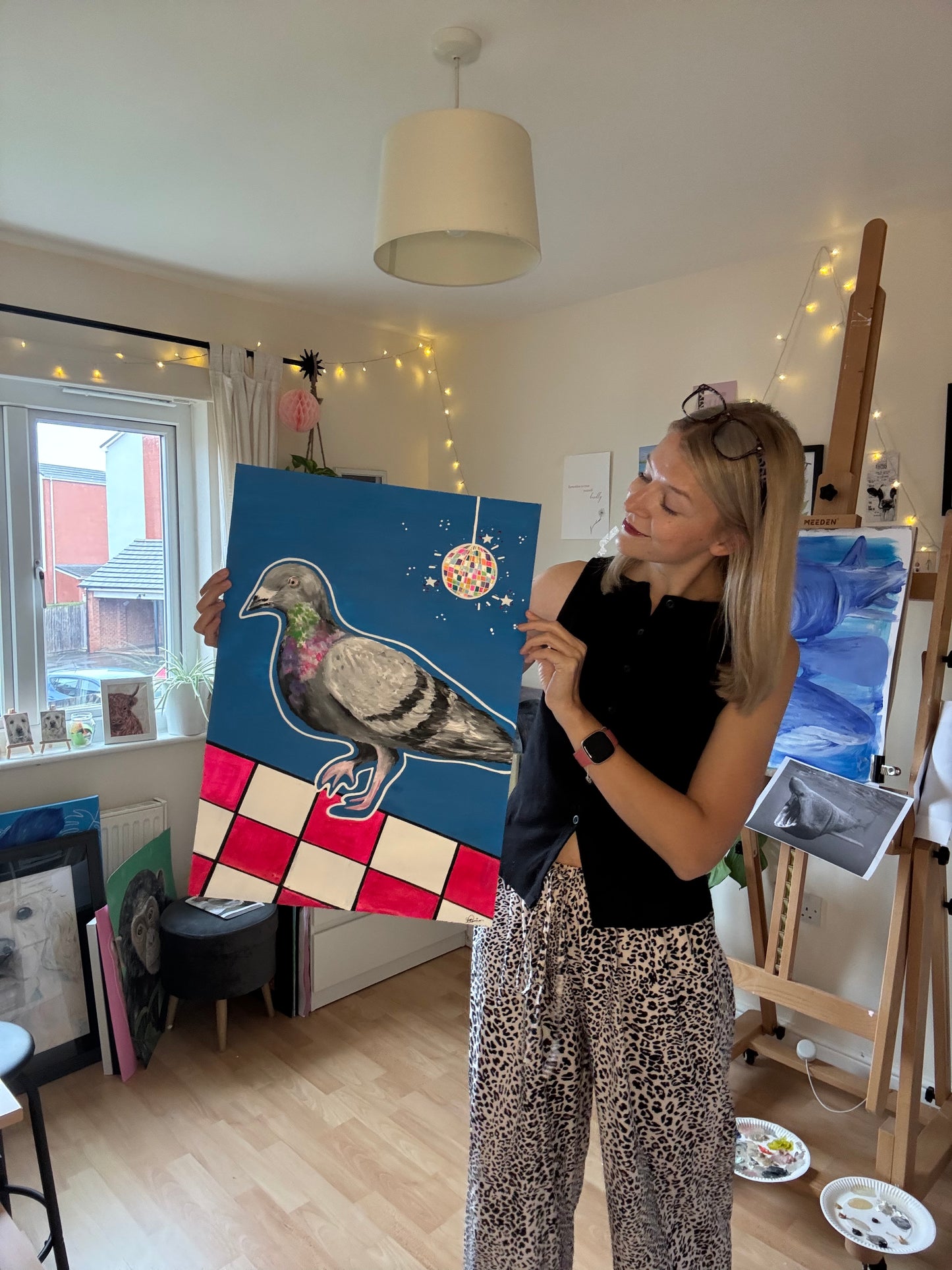 ‘Disco Pigeon’ Original Painting