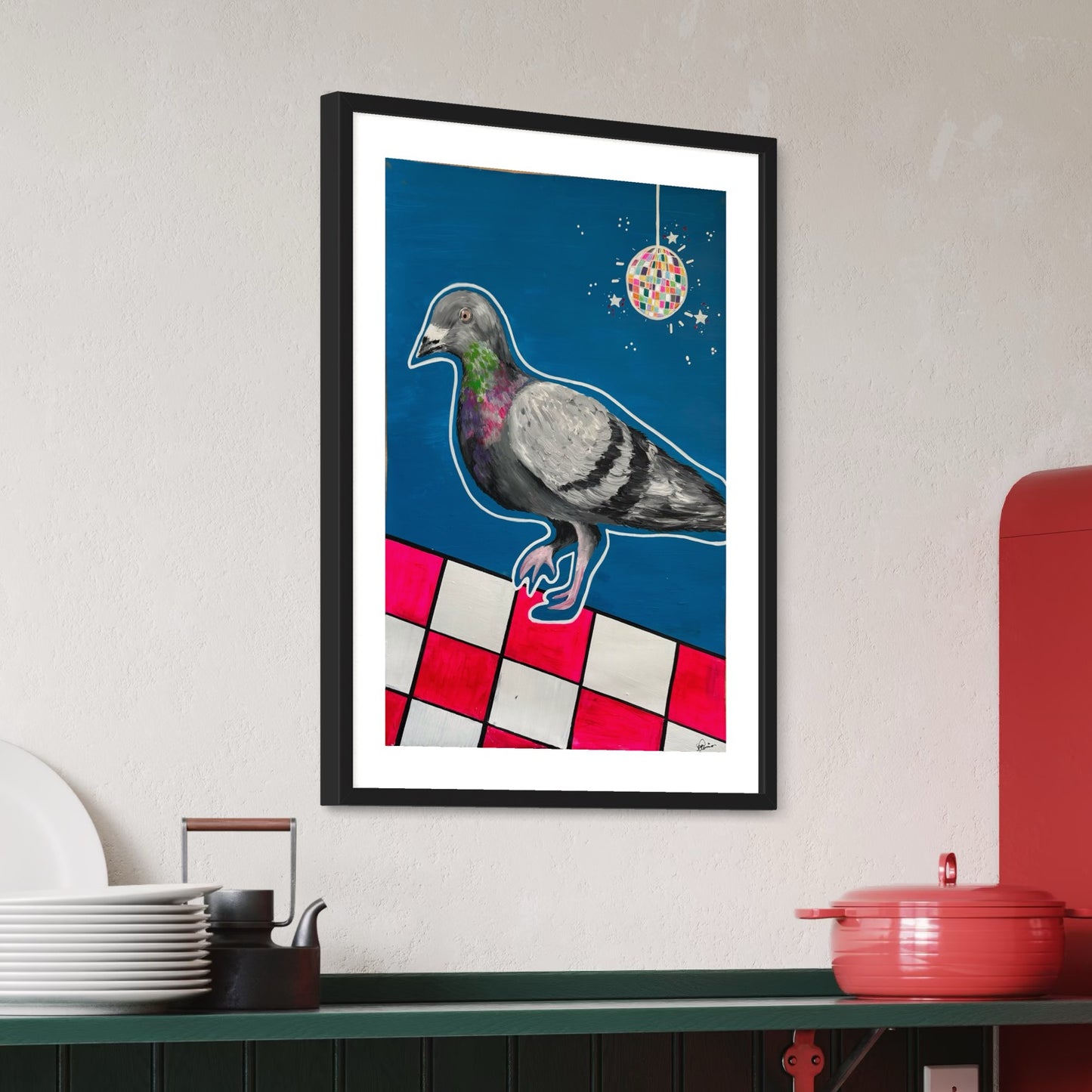 ‘Disco Pigeon’ Original Painting