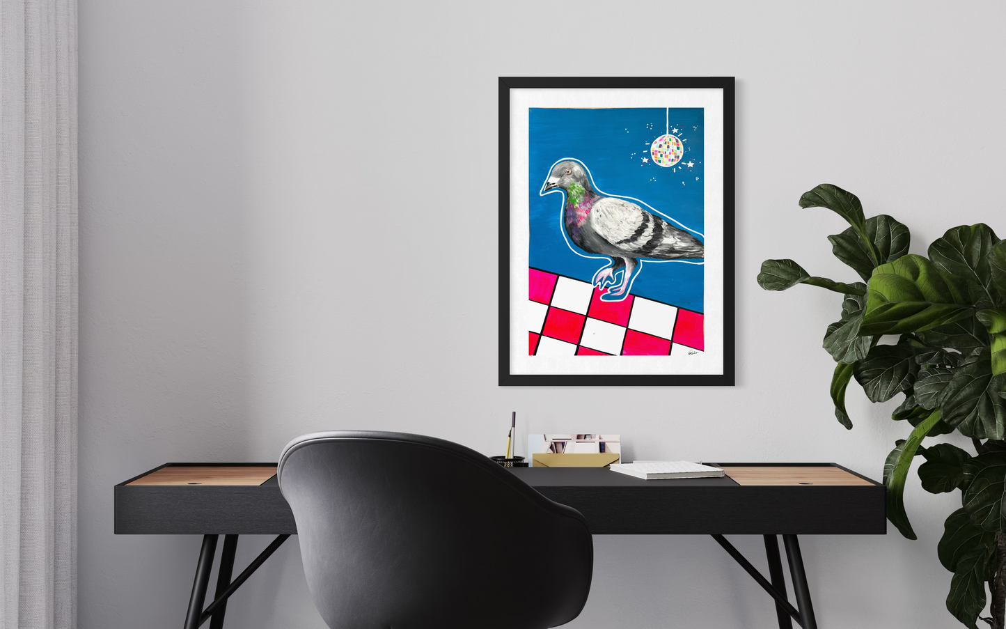 ‘Disco Pigeon’ Original Painting