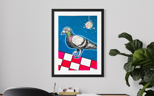 ‘Disco Pigeon’ Original Painting